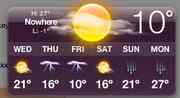 The weather forcast for