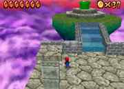 look at the pillar you see Mario and Bowser