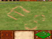 Engraved in the terrain, the letters ES that stands for Ensemble Studios