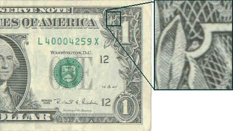 1 dollar bill owl spider. The owl on the dollar bill.