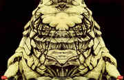 the demon and snake head from Zoso interior